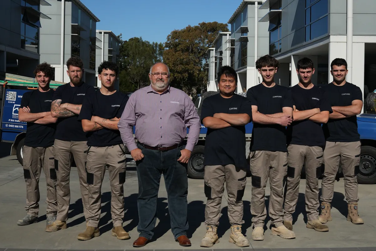 South Coast Remedial Construction team with Director Tony Cesare on site in Wollongong